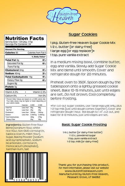 Gluten Free Sugar Cookie Mix