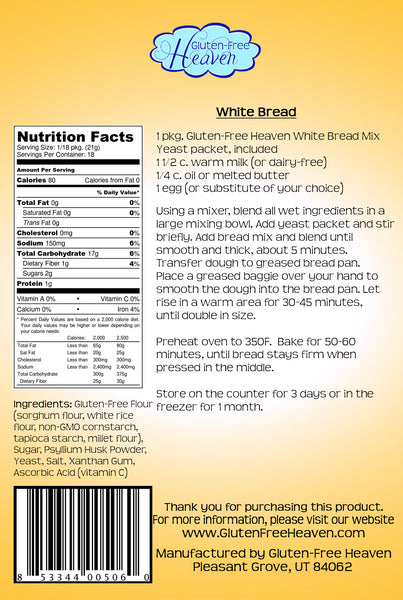 Gluten Free White Bread Mix